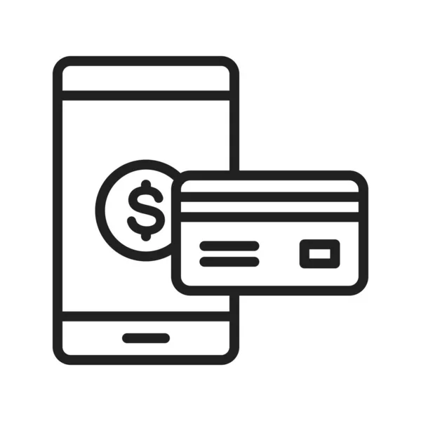 Kontantlös Betalning Ikon Vektor Bild Lämplig För Mobil Applikation Webbapplikation — Stock vektor