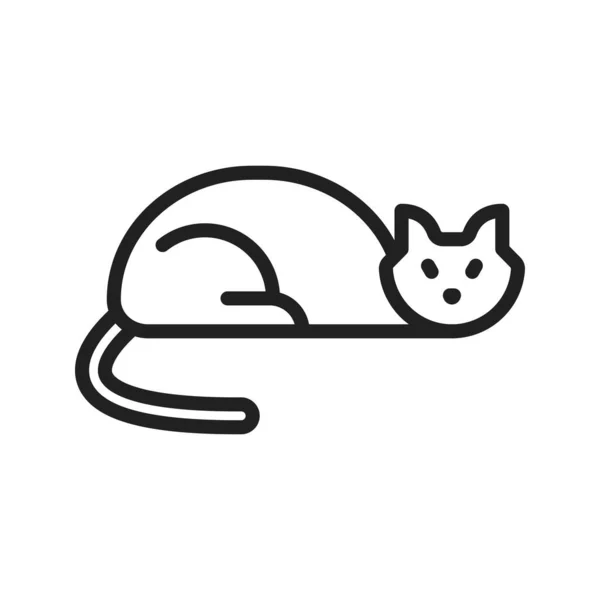 Kedi Ikonu Vektör Görüntüsü Mobil Uygulama Web Uygulaması Yazdırma Ortamı — Stok Vektör