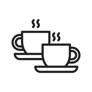 Kahve fincanları ikon vektör görüntüsü. Mobil uygulama web uygulaması ve yazdırma ortamı için uygundur.