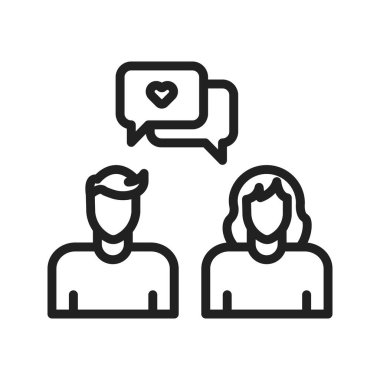 İletişim simgesi vektör görüntüsü. Mobil uygulama web uygulaması ve yazdırma ortamı için uygundur.