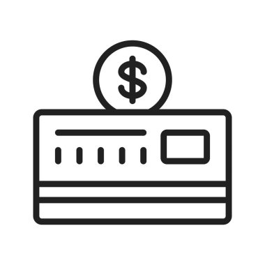 Kredi kartı ödeme ikonu vektör resmi. Mobil uygulama web uygulaması ve yazdırma ortamı için uygundur.