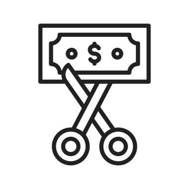 Simge vektör görüntüsünü kes. Mobil uygulama web uygulaması ve yazdırma ortamı için uygundur.