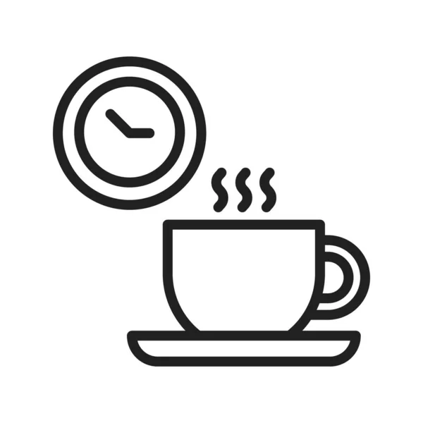 Kahve Molası Ikon Vektör Görüntüsü Mobil Uygulama Web Uygulaması Yazdırma — Stok Vektör