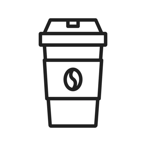 Kaffe Cup Ikon Vektor Bild Lämplig För Mobil Applikation Webbapplikation — Stock vektor