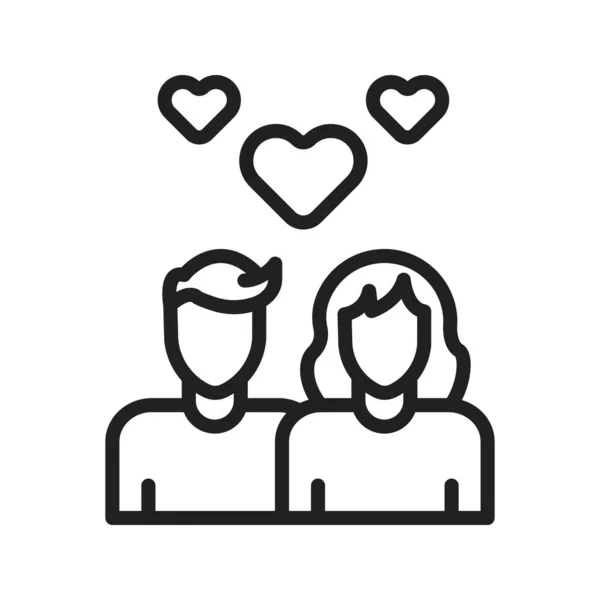Symbolvektorbild Für Paare Geeignet Für Mobile Applikationen Und Printmedien — Stockvektor