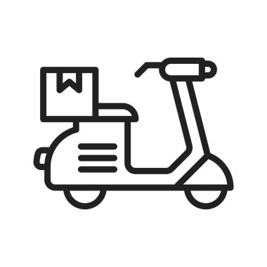 Bisiklet ikonu vektör görüntüsünü teslim et. Mobil uygulama web uygulaması ve yazdırma ortamı için uygundur.