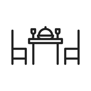 Yemek ikonu vektör görüntüsü. Mobil uygulama web uygulaması ve yazdırma ortamı için uygundur.