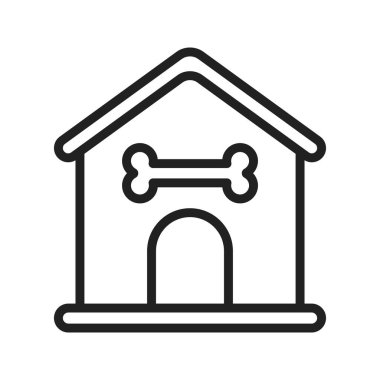 Dog House ikon vektör görüntüsü. Mobil uygulama web uygulaması ve yazdırma ortamı için uygundur.