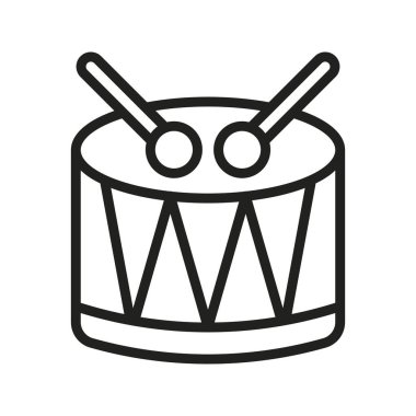 Davul simgesi vektör görüntüsü. Mobil uygulama web uygulaması ve yazdırma ortamı için uygundur.