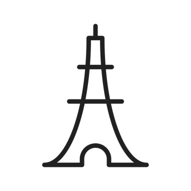 Eyfel Kulesi ikon vektör görüntüsü. Mobil uygulama web uygulaması ve yazdırma ortamı için uygundur.