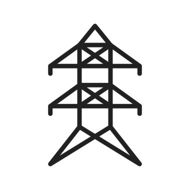 Elektrik Kulesi ikon vektör görüntüsü. Mobil uygulama web uygulaması ve yazdırma ortamı için uygundur.