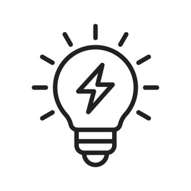 Enerji ikonu vektör görüntüsü. Mobil uygulama web uygulaması ve yazdırma ortamı için uygundur.