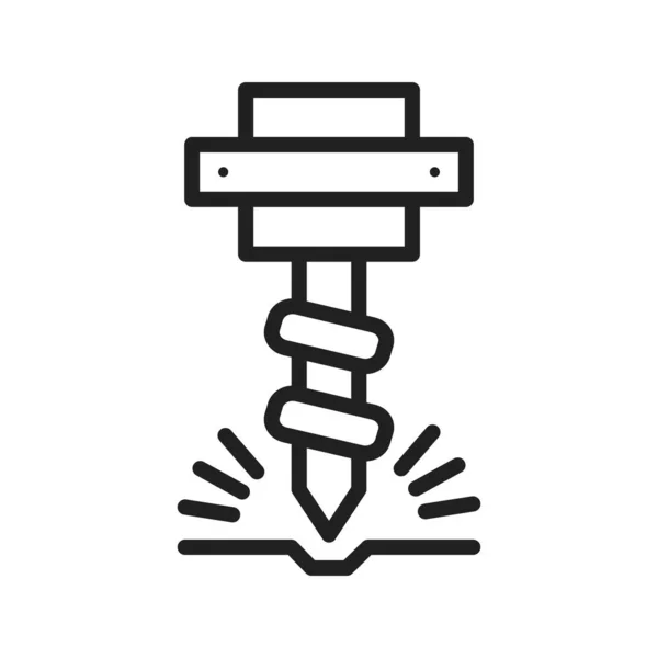 Drilling Machine Icon Vector Image Suitable Mobile Application Web Application — Stock Vector