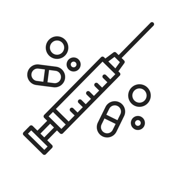 Drug Icon Vector Afbeelding Geschikt Voor Mobiele Applicatie Webapplicatie Printmedia — Stockvector