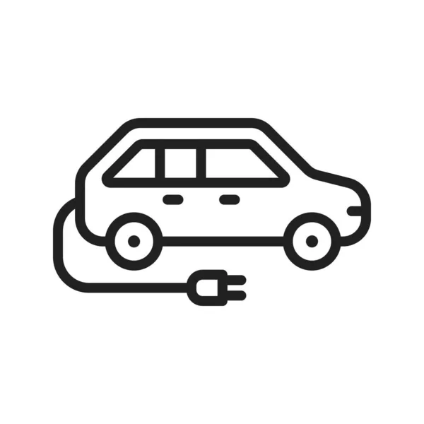 Ikona Wektora Elektrycznego Samochodu Nadaje Się Aplikacji Mobilnych Mediów Drukowanych — Wektor stockowy