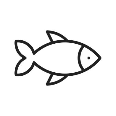 Balık ikonu vektör görüntüsü. Mobil uygulama web uygulaması ve yazdırma ortamı için uygundur.