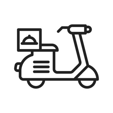 Yemek Teslimatı ikonu vektör görüntüsü. Mobil uygulama web uygulaması ve yazdırma ortamı için uygundur.