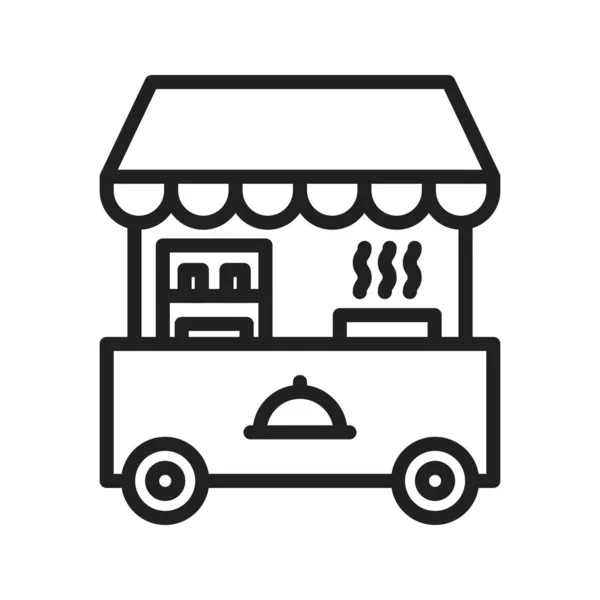 Food Stand Symbolvektorbild Geeignet Für Mobile Applikationen Und Printmedien — Stockvektor