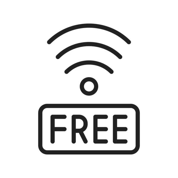 Kostenloses Wifi Icon Vektorbild Geeignet Für Mobile Applikationen Und Printmedien — Stockvektor