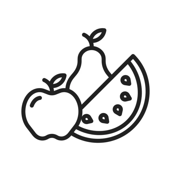 Fruchtsymbol Vektorbild Geeignet Für Mobile Applikationen Und Printmedien — Stockvektor