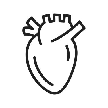 Kalp ikonu vektör görüntüsü. Mobil uygulama web uygulaması ve yazdırma ortamı için uygundur.