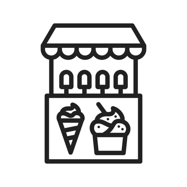 Векторное Изображение Иконки Мороженого Подходит Мобильных Приложений Веб Приложений Печатных — стоковый вектор