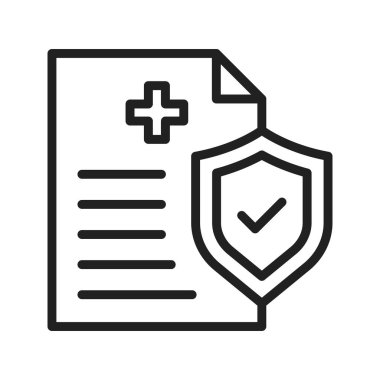 Sigorta simgesi vektör görüntüsü. Mobil uygulama web uygulaması ve yazdırma ortamı için uygundur.