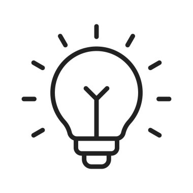 Ampul simgesi vektör görüntüsü. Mobil uygulama web uygulaması ve yazdırma ortamı için uygundur.