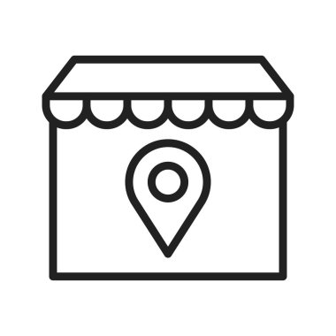 Konum Pin simgesi vektör resmi. Mobil uygulama web uygulaması ve yazdırma ortamı için uygundur.