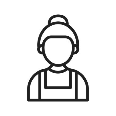 Hizmetçi ikonu vektör görüntüsü. Mobil uygulama web uygulaması ve yazdırma ortamı için uygundur.