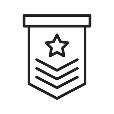 Askeri ikon vektör görüntüsü. Mobil uygulama web uygulaması ve yazdırma ortamı için uygundur.