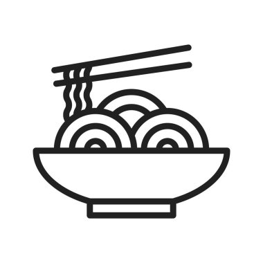 Erişte ikonu vektör görüntüsü. Mobil uygulama web uygulaması ve yazdırma ortamı için uygundur.