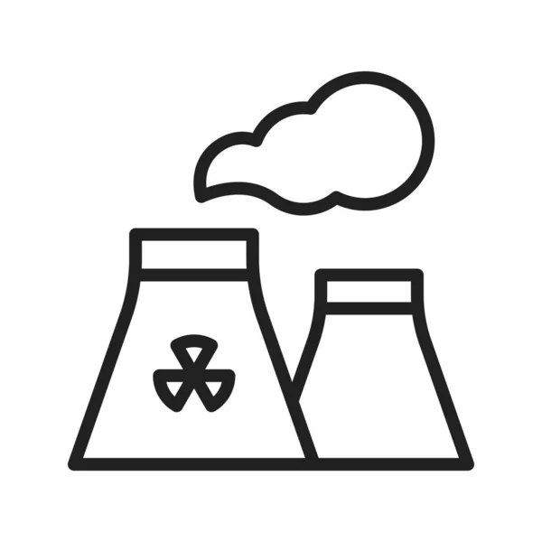 Εικόνα Διανυσματικού Φορέα Εικονιδίου Πυρηνικού Εργοστασίου Κατάλληλο Για Mobile Application — Διανυσματικό Αρχείο
