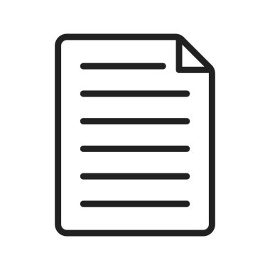 Kağıt simgesi vektör görüntüsü. Mobil uygulama web uygulaması ve yazdırma ortamı için uygundur.