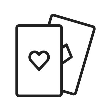 Kart simgesi vektör görüntüsü oynanıyor. Mobil uygulama web uygulaması ve yazdırma ortamı için uygundur.