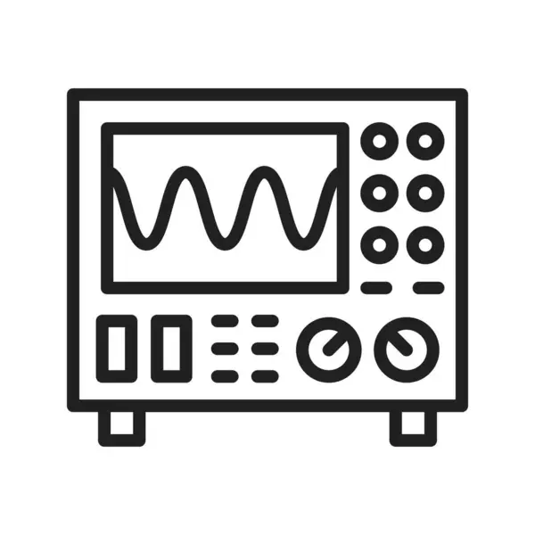 Oscilloscope Ikon Vektör Görüntüsü Mobil Uygulama Web Uygulaması Yazdırma Ortamı — Stok Vektör