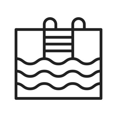 Havuz ikonu vektör görüntüsü. Mobil uygulama web uygulaması ve yazdırma ortamı için uygundur.