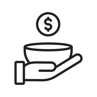 Yoksulluk ikonu vektör görüntüsü. Mobil uygulama web uygulaması ve yazdırma ortamı için uygundur.