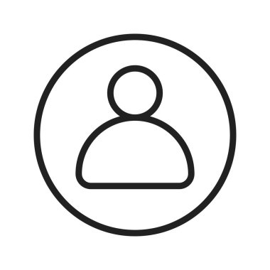 Profil simgesi vektör resmi. Mobil uygulama web uygulaması ve yazdırma ortamı için uygundur.