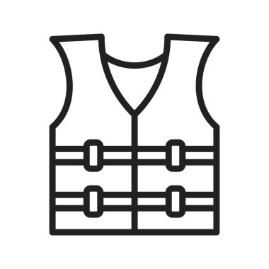 Koruyucu yelek ikon vektör görüntüsü. Mobil uygulama web uygulaması ve yazdırma ortamı için uygundur.