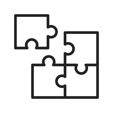 Bulmaca Parçası simge vektör resmi. Mobil uygulama web uygulaması ve yazdırma ortamı için uygundur.