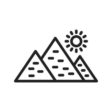 Piramit ikon vektör görüntüsü. Mobil uygulama web uygulaması ve yazdırma ortamı için uygundur.