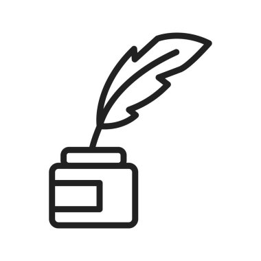 Quill ikon vektör görüntüsü. Mobil uygulama web uygulaması ve yazdırma ortamı için uygundur.