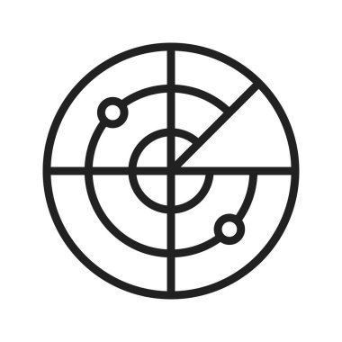 Radar simgesi vektör görüntüsü. Mobil uygulama web uygulaması ve yazdırma ortamı için uygundur.