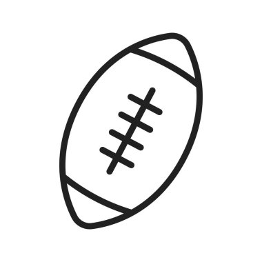 Rugby Ball ikon vektör görüntüsü. Mobil uygulama web uygulaması ve yazdırma ortamı için uygundur.
