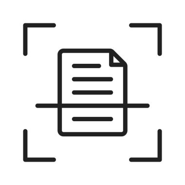 Simge vektör resmini tara. Mobil uygulama web uygulaması ve yazdırma ortamı için uygundur.