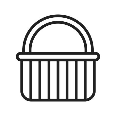 Sepet ikonu vektör görüntüsü alınıyor. Mobil uygulama web uygulaması ve yazdırma ortamı için uygundur.