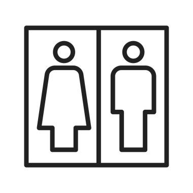 Tuvalet ikonu vektör görüntüsü. Mobil uygulama web uygulaması ve yazdırma ortamı için uygundur.