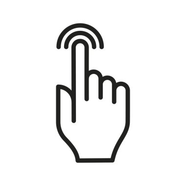 Simge vektör görüntüsüne dokun. Mobil uygulama web uygulaması ve yazdırma ortamı için uygundur.