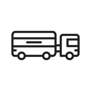 Kamyon simgesi vektör görüntüsü. Mobil uygulama web uygulaması ve yazdırma ortamı için uygundur.